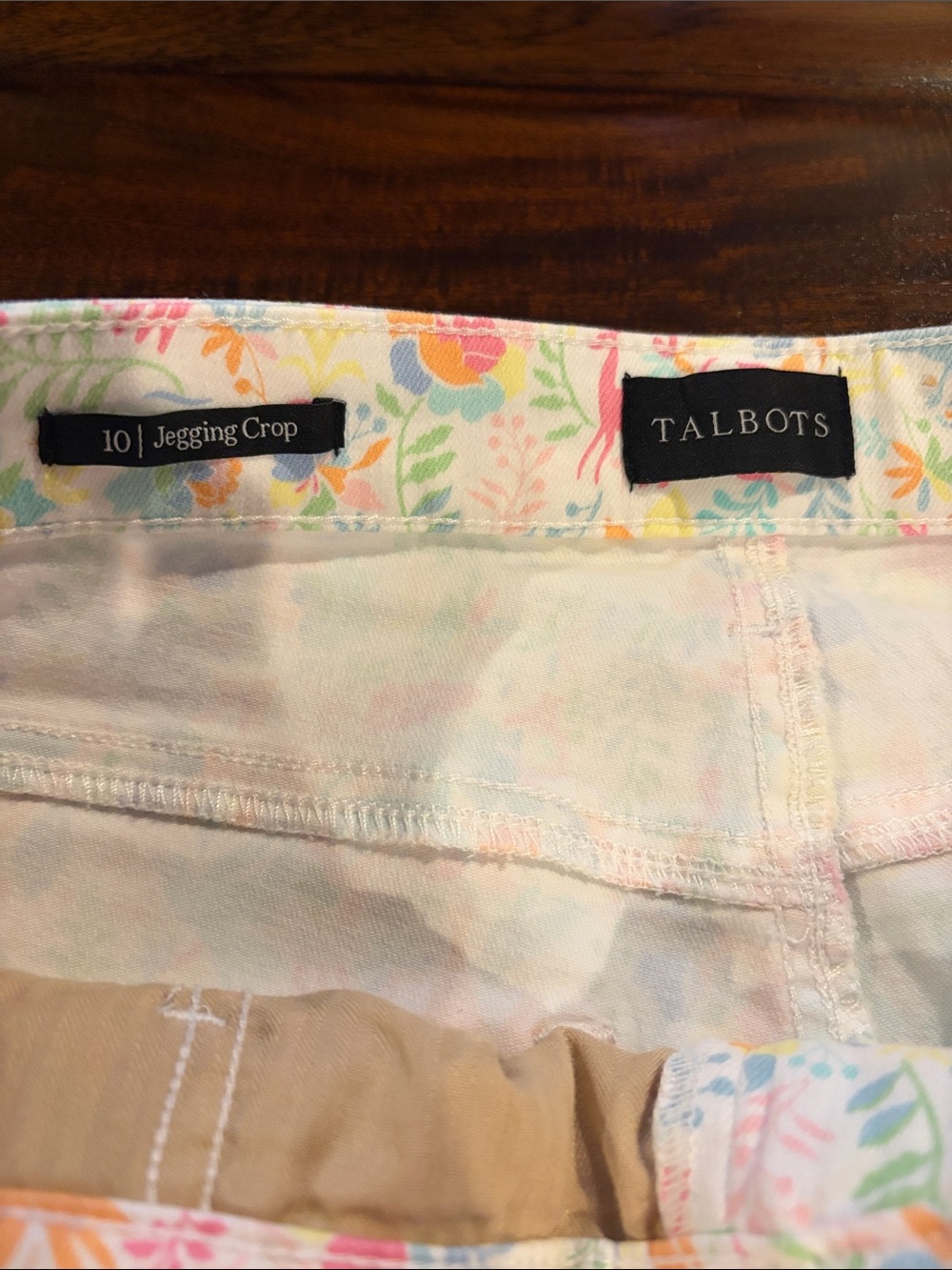 Talbots Pastel Pattern Cropped Jeans - Picture 2 of 3